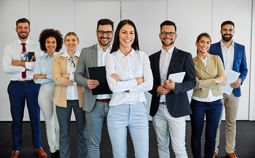 Successful Business Team Smiling